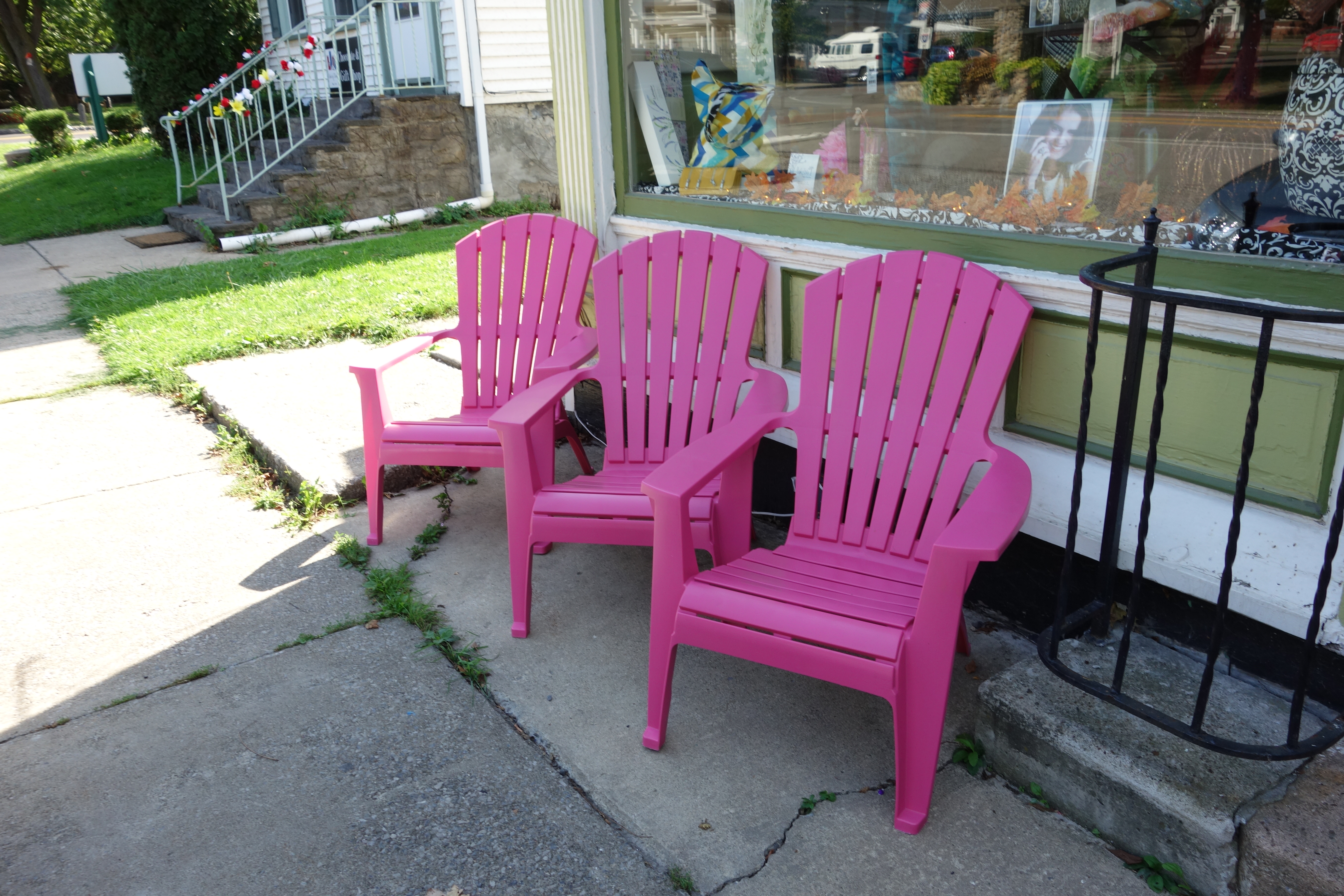 Adirondack Chair outside a shop